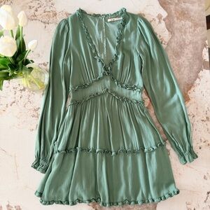 Miami Green Ruffle Mini Dress